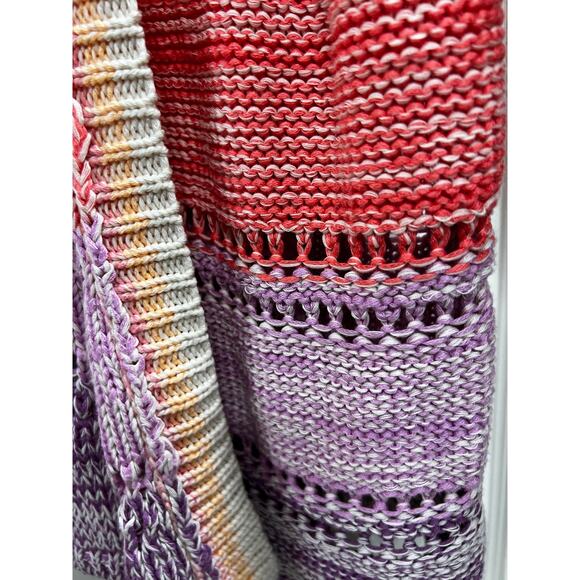 Ruby Road open front pastel loose knit cardigan sweater boho plus sz XXL 2X - Picture 3 of 6